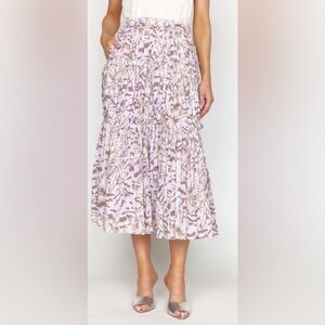 $285 Christy Lynn Quinn skirt lilac lotus Elegant Floral Skirt